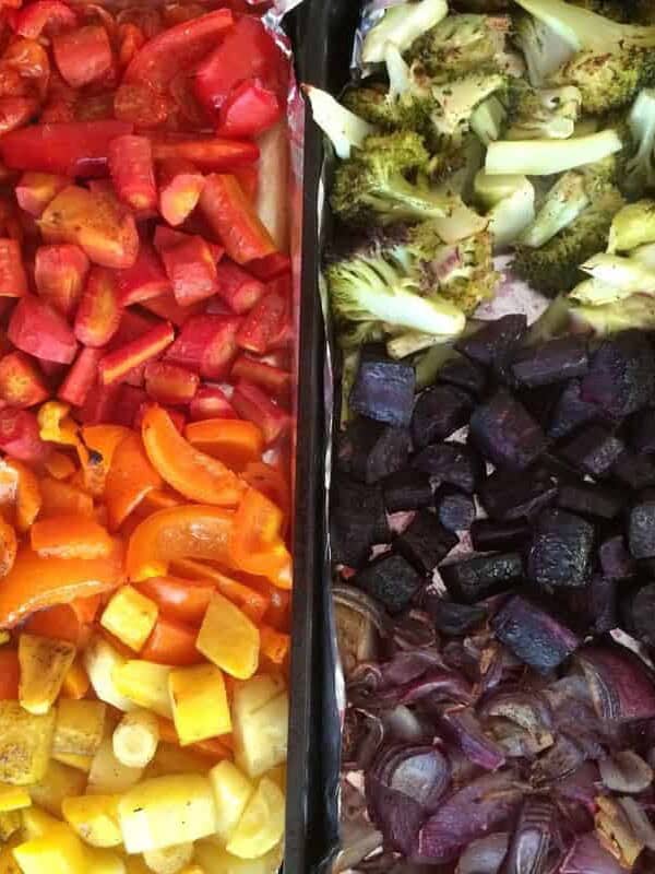 Vegan Rainbow Vegetable Bake for Pride Month in June!