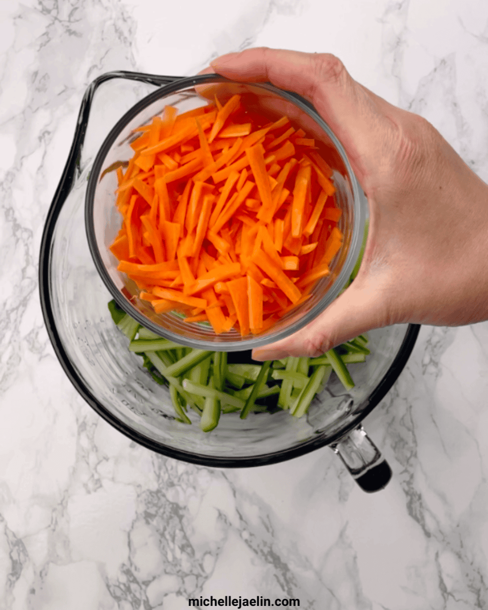 Add carrots to bowl