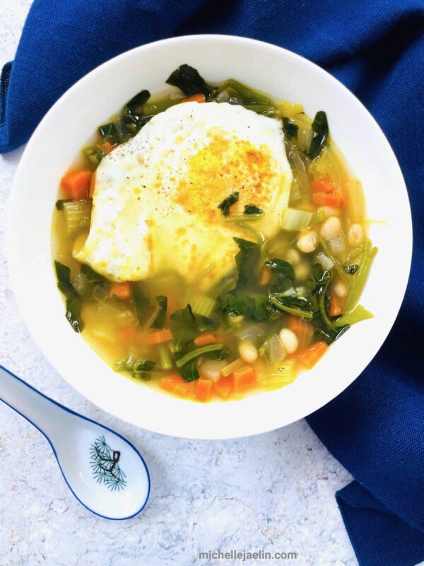 Beans and Watercress Greens Soup (14 grams protein!)